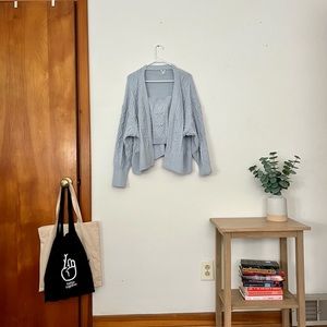 River Island Light Blue Cable Knit Sweater